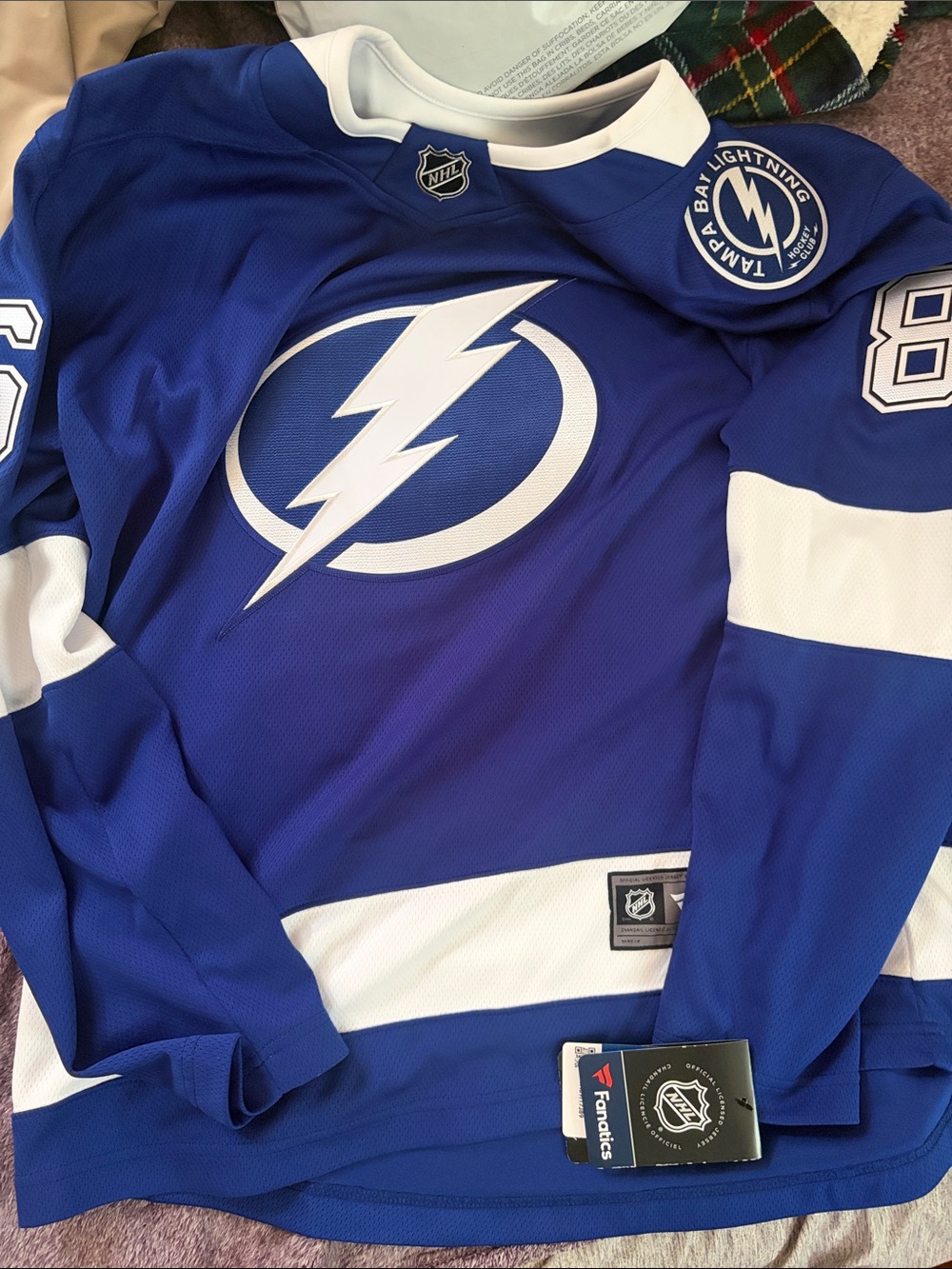 Men's Tampa Bay Lightning Nikita Kucherov Fanatics Blue Home Breakaway Jersey S - Picture 2 of 5